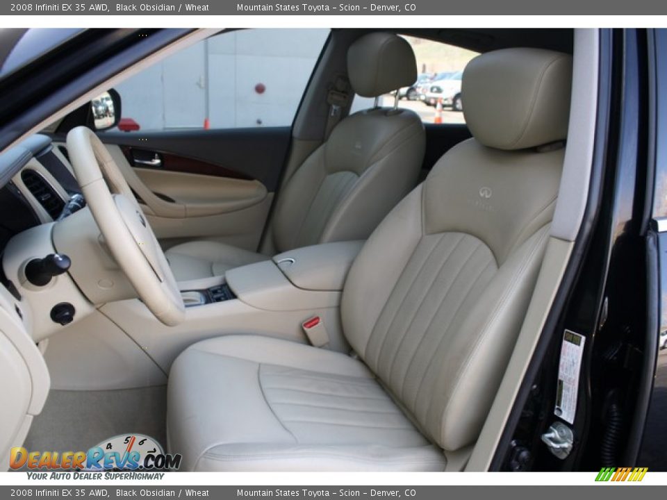 2008 Infiniti EX 35 AWD Black Obsidian / Wheat Photo #11