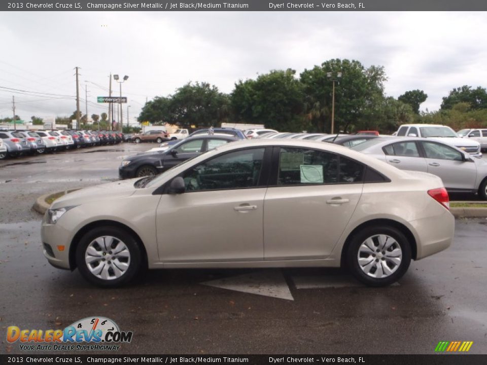 2013 Chevrolet Cruze LS Champagne Silver Metallic / Jet Black/Medium Titanium Photo #3