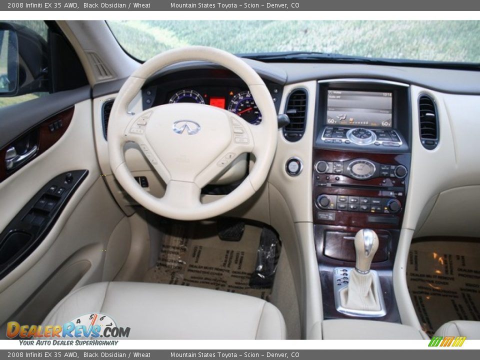 2008 Infiniti EX 35 AWD Black Obsidian / Wheat Photo #12