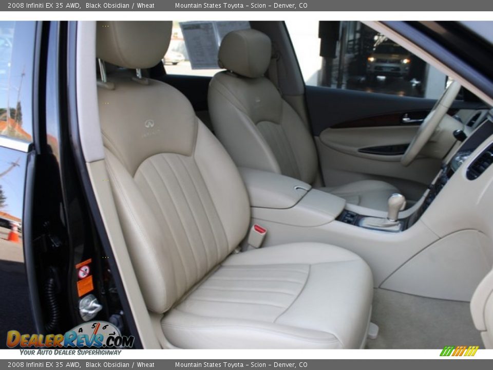 2008 Infiniti EX 35 AWD Black Obsidian / Wheat Photo #17