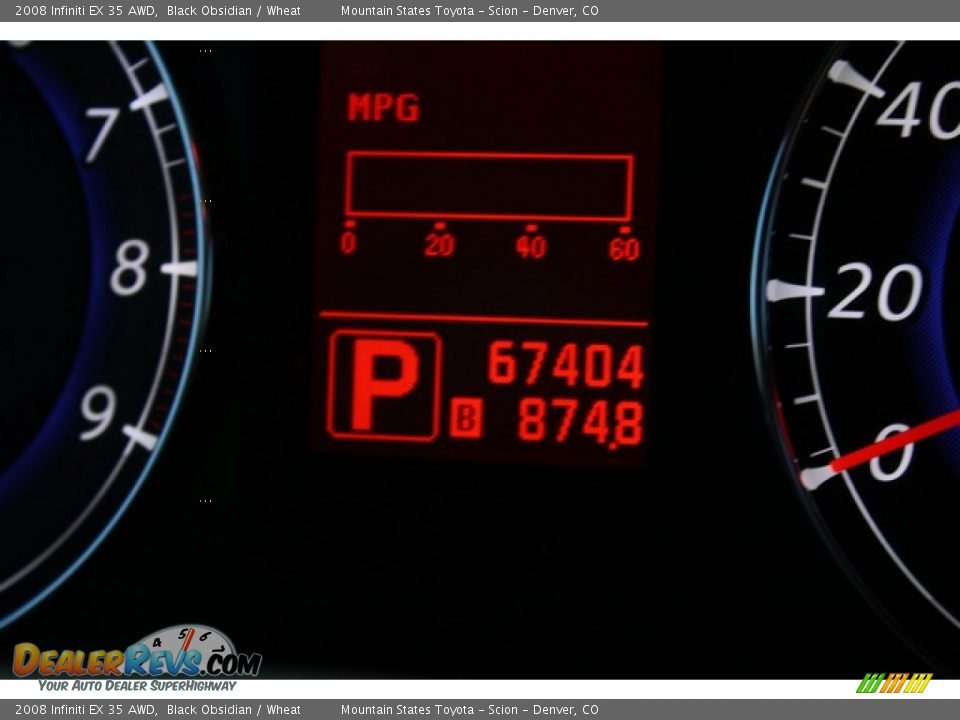 2008 Infiniti EX 35 AWD Black Obsidian / Wheat Photo #26