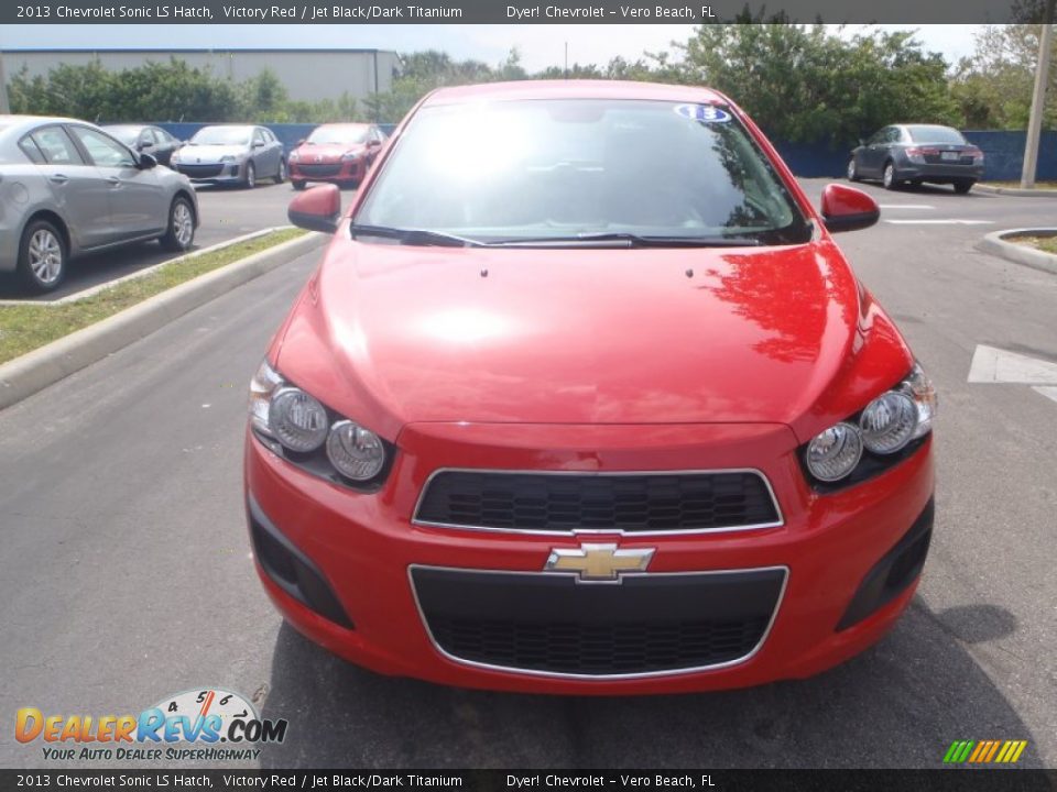 2013 Chevrolet Sonic LS Hatch Victory Red / Jet Black/Dark Titanium Photo #2