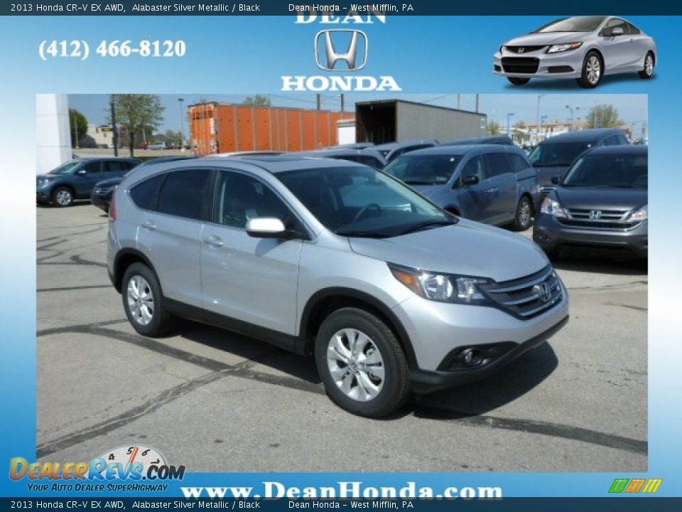 2013 Honda CR-V EX AWD Alabaster Silver Metallic / Black Photo #1