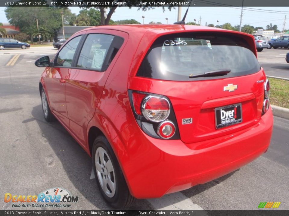 2013 Chevrolet Sonic LS Hatch Victory Red / Jet Black/Dark Titanium Photo #4