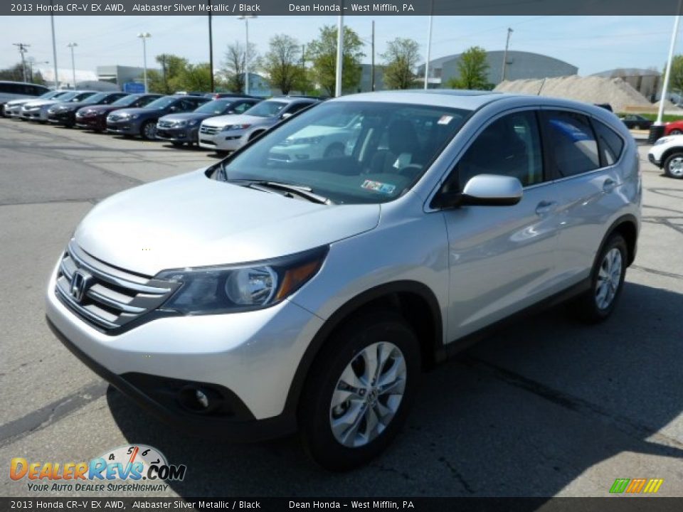 2013 Honda CR-V EX AWD Alabaster Silver Metallic / Black Photo #7