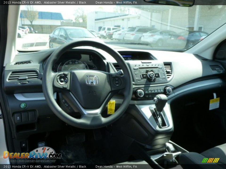 2013 Honda CR-V EX AWD Alabaster Silver Metallic / Black Photo #12
