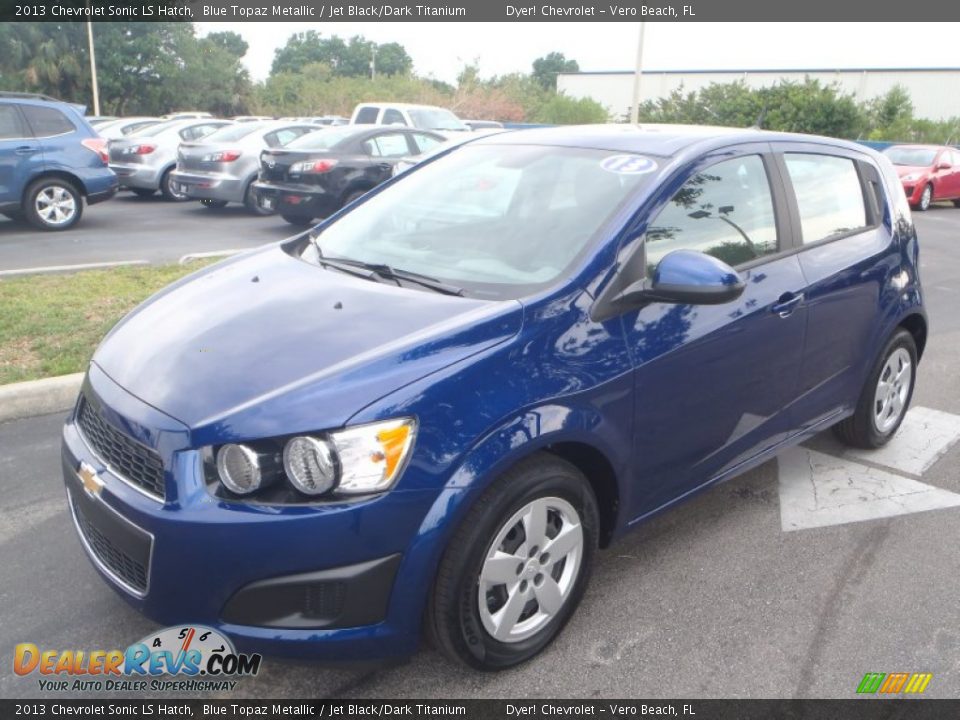 2013 Chevrolet Sonic LS Hatch Blue Topaz Metallic / Jet Black/Dark Titanium Photo #1
