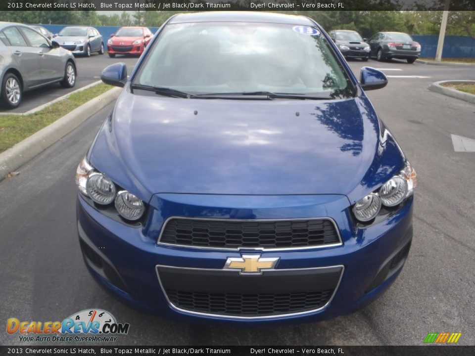 2013 Chevrolet Sonic LS Hatch Blue Topaz Metallic / Jet Black/Dark Titanium Photo #2