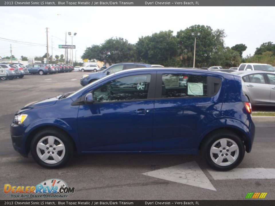 2013 Chevrolet Sonic LS Hatch Blue Topaz Metallic / Jet Black/Dark Titanium Photo #3