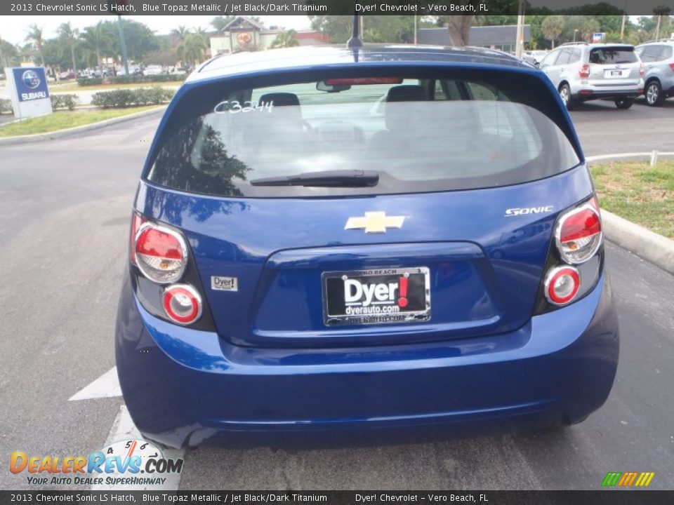 2013 Chevrolet Sonic LS Hatch Blue Topaz Metallic / Jet Black/Dark Titanium Photo #5