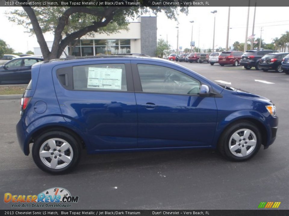2013 Chevrolet Sonic LS Hatch Blue Topaz Metallic / Jet Black/Dark Titanium Photo #6