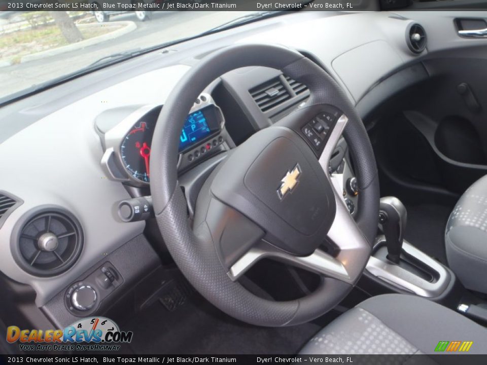 2013 Chevrolet Sonic LS Hatch Blue Topaz Metallic / Jet Black/Dark Titanium Photo #10