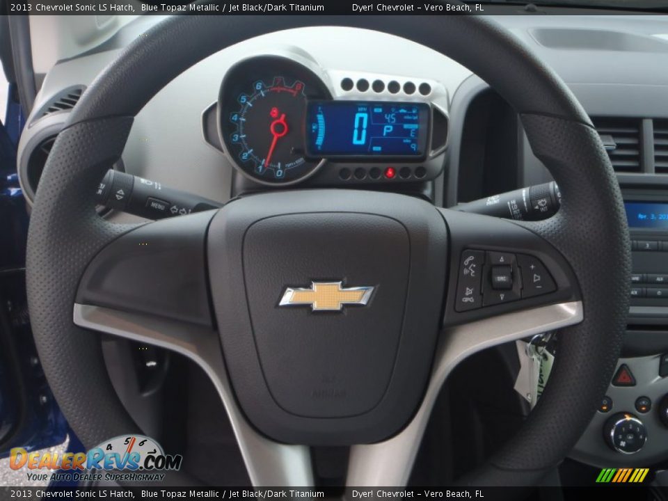 2013 Chevrolet Sonic LS Hatch Blue Topaz Metallic / Jet Black/Dark Titanium Photo #11