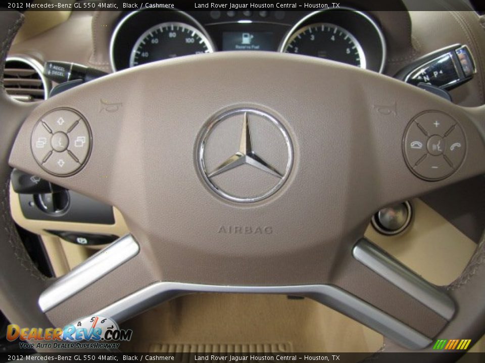 2012 Mercedes-Benz GL 550 4Matic Black / Cashmere Photo #14