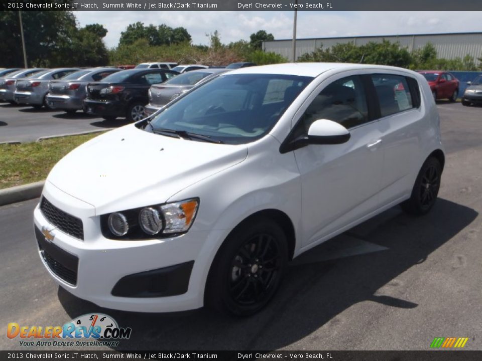 2013 Chevrolet Sonic LT Hatch Summit White / Jet Black/Dark Titanium Photo #1