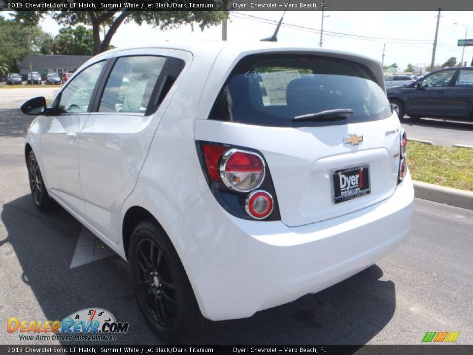 2013 Chevrolet Sonic LT Hatch Summit White / Jet Black/Dark Titanium Photo #4