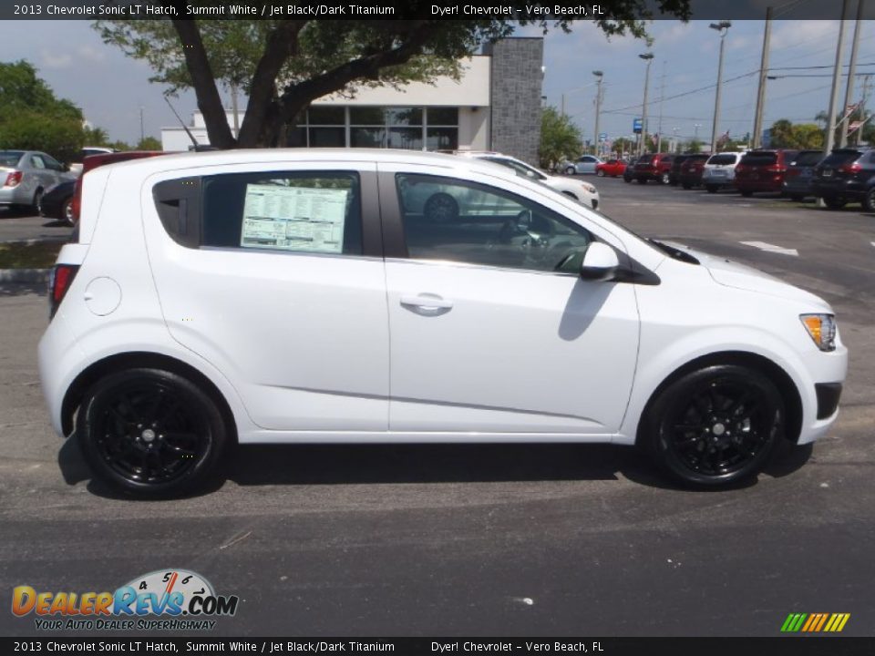 2013 Chevrolet Sonic LT Hatch Summit White / Jet Black/Dark Titanium Photo #6