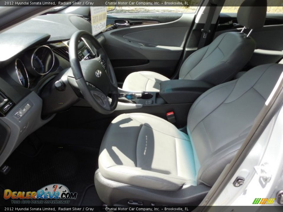 2012 Hyundai Sonata Limited Radiant Silver / Gray Photo #4