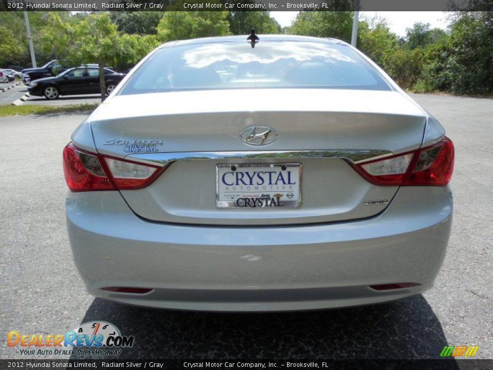 2012 Hyundai Sonata Limited Radiant Silver / Gray Photo #7