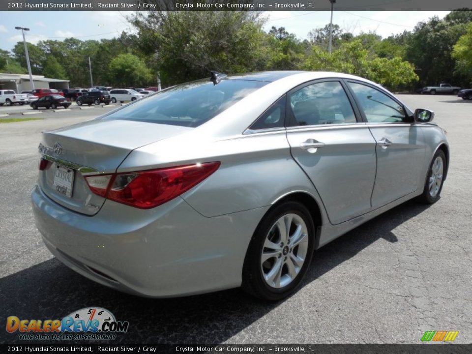 2012 Hyundai Sonata Limited Radiant Silver / Gray Photo #8