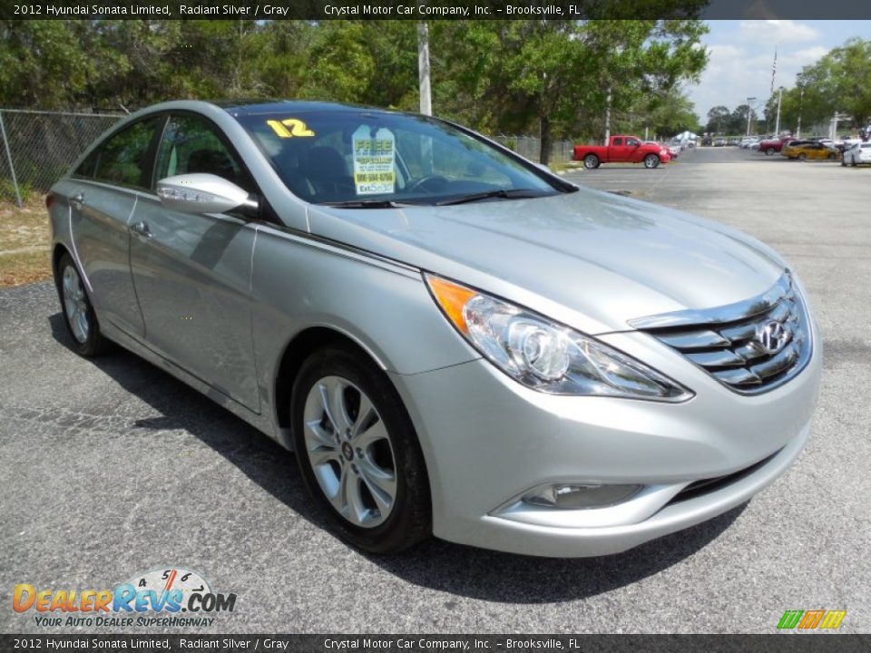 2012 Hyundai Sonata Limited Radiant Silver / Gray Photo #10