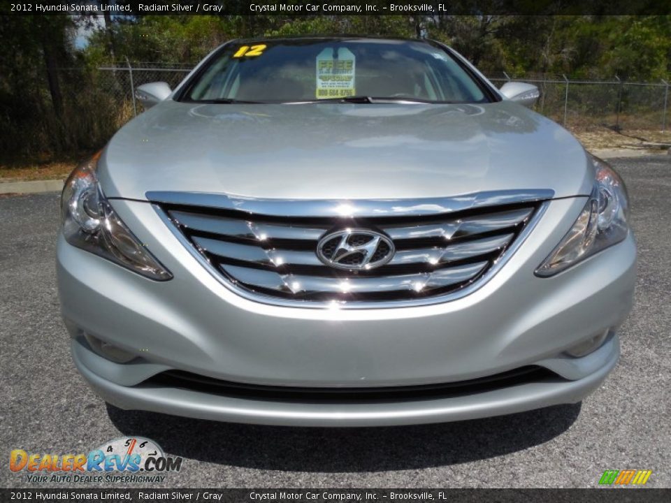 2012 Hyundai Sonata Limited Radiant Silver / Gray Photo #13