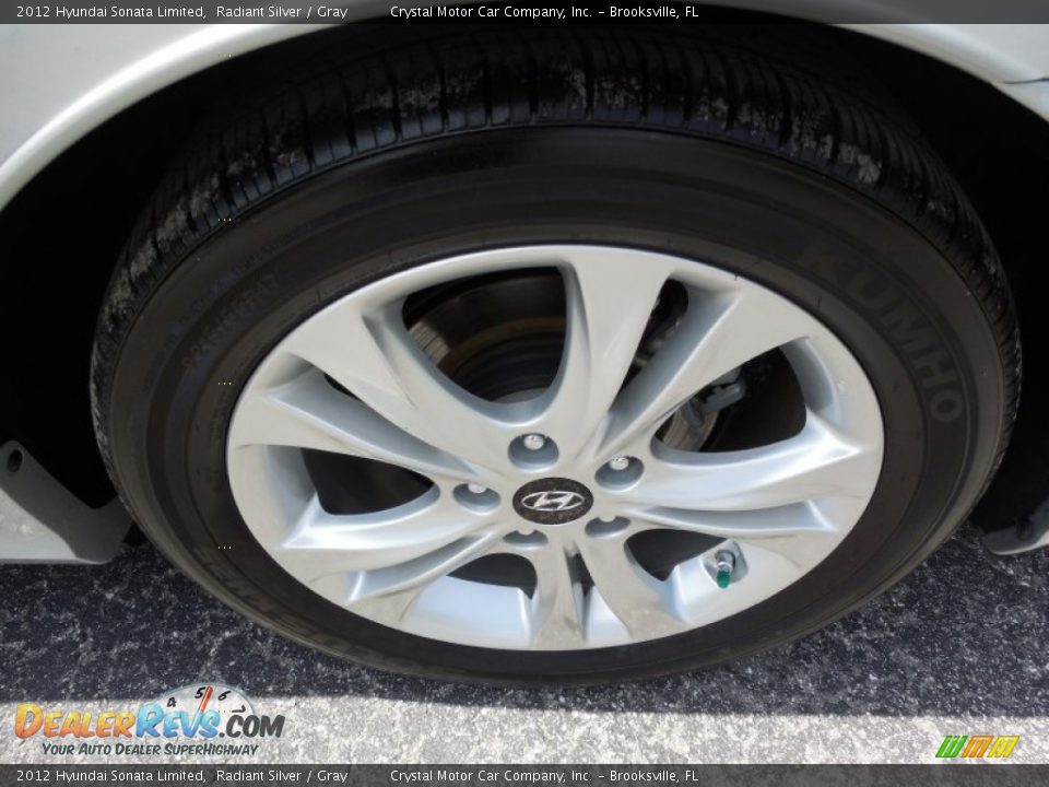 2012 Hyundai Sonata Limited Radiant Silver / Gray Photo #14