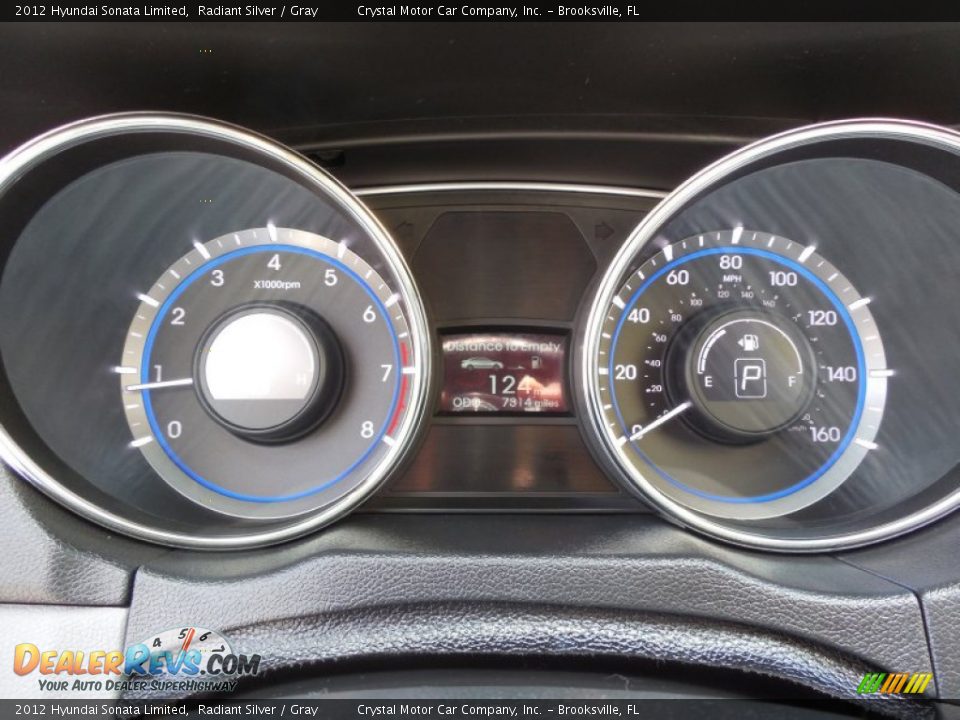 2012 Hyundai Sonata Limited Radiant Silver / Gray Photo #18