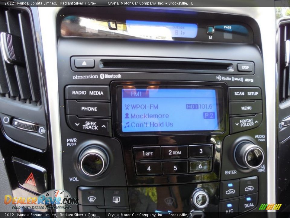 2012 Hyundai Sonata Limited Radiant Silver / Gray Photo #19