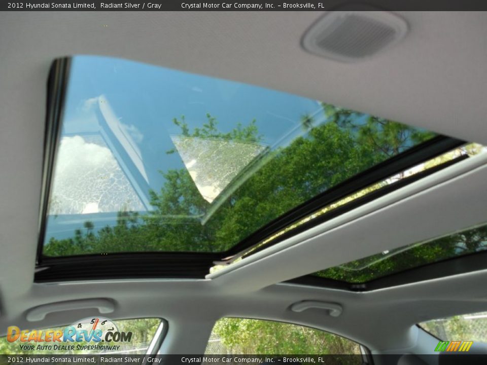 2012 Hyundai Sonata Limited Radiant Silver / Gray Photo #21