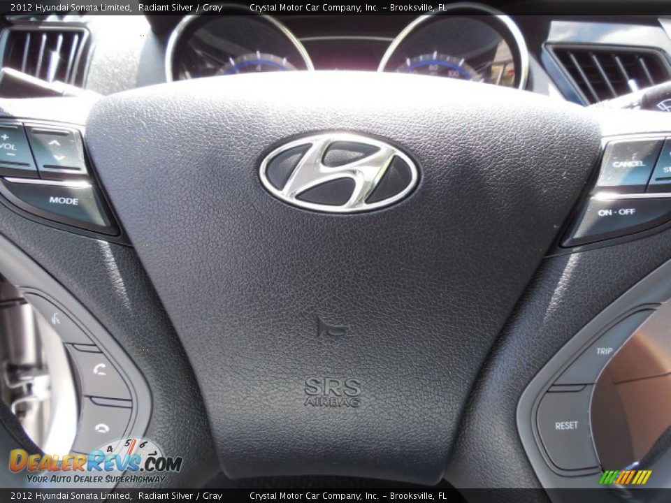 2012 Hyundai Sonata Limited Radiant Silver / Gray Photo #22