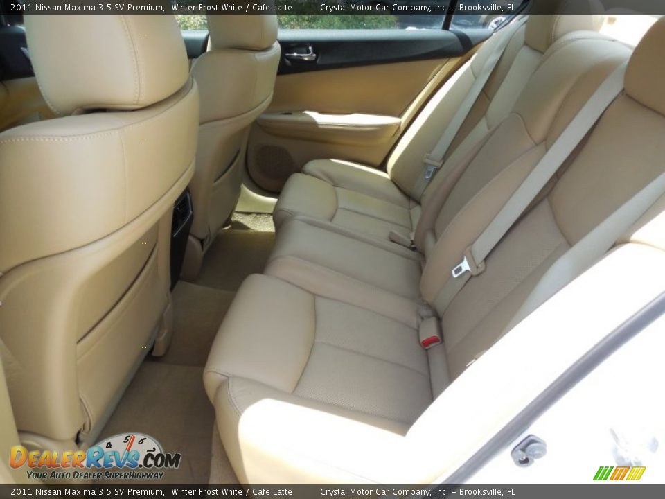 2011 Nissan Maxima 3.5 SV Premium Winter Frost White / Cafe Latte Photo #5