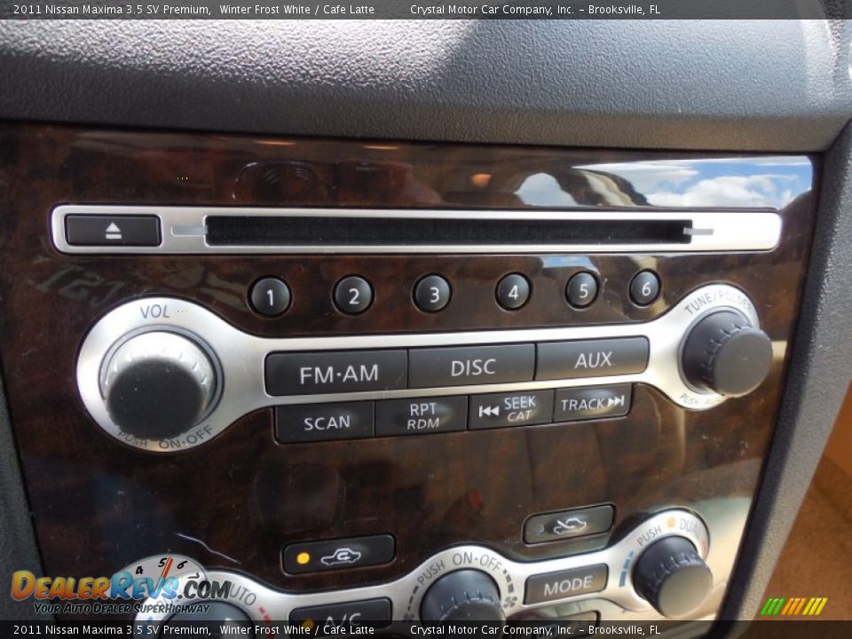 2011 Nissan Maxima 3.5 SV Premium Winter Frost White / Cafe Latte Photo #20