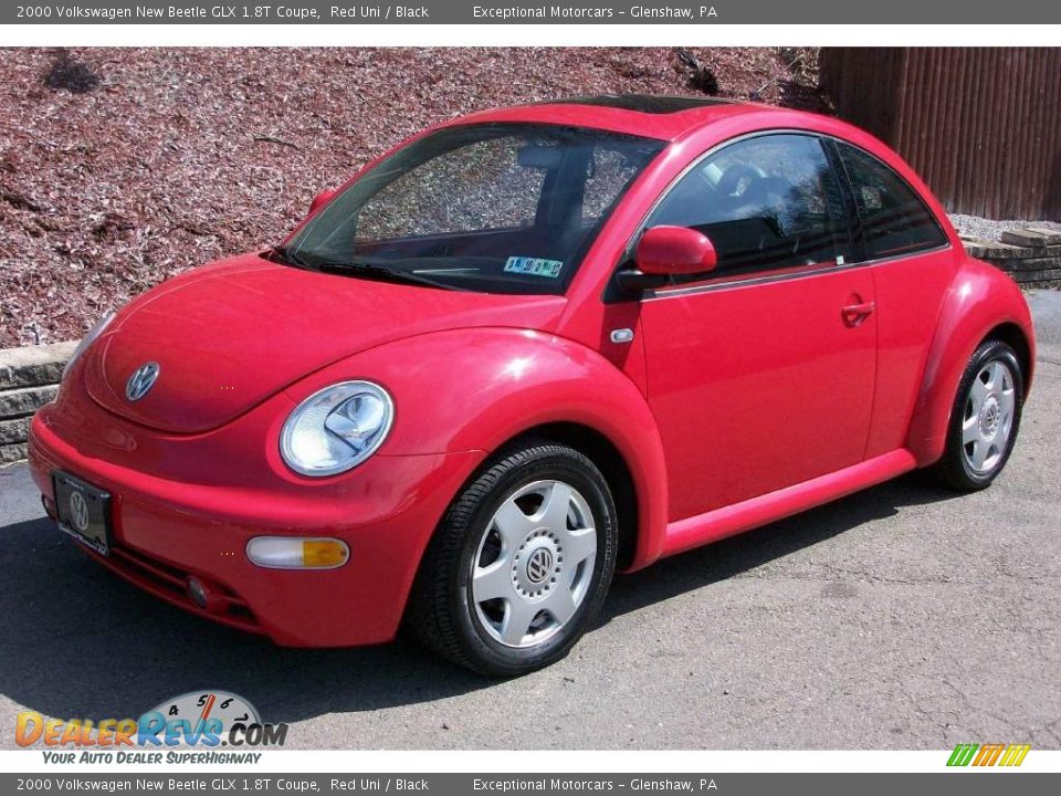 2000 Volkswagen New Beetle GLX 1.8T Coupe Red Uni / Black Photo #1