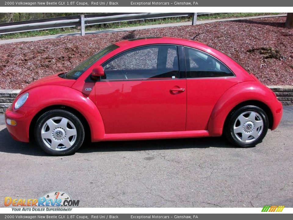 2000 Volkswagen New Beetle GLX 1.8T Coupe Red Uni / Black Photo #2