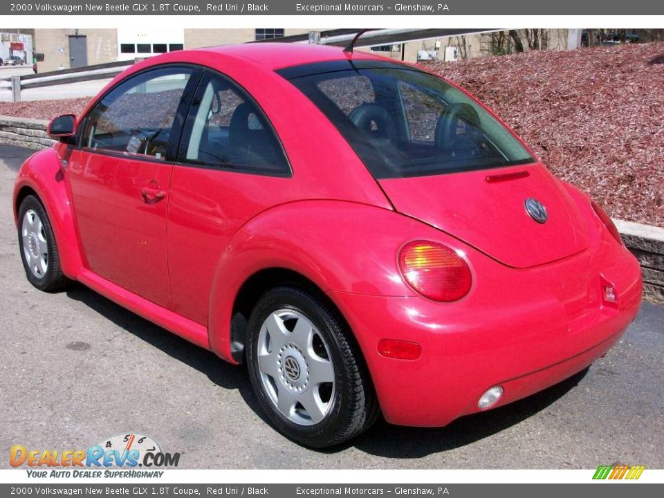 2000 Volkswagen New Beetle GLX 1.8T Coupe Red Uni / Black Photo #3