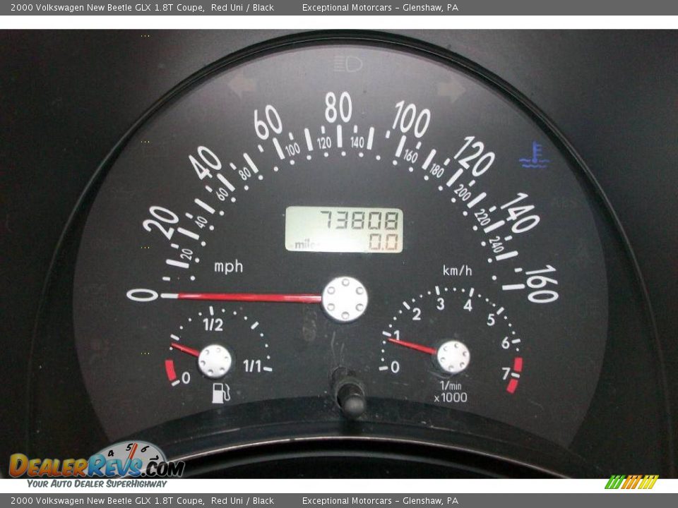 2000 Volkswagen New Beetle GLX 1.8T Coupe Red Uni / Black Photo #13