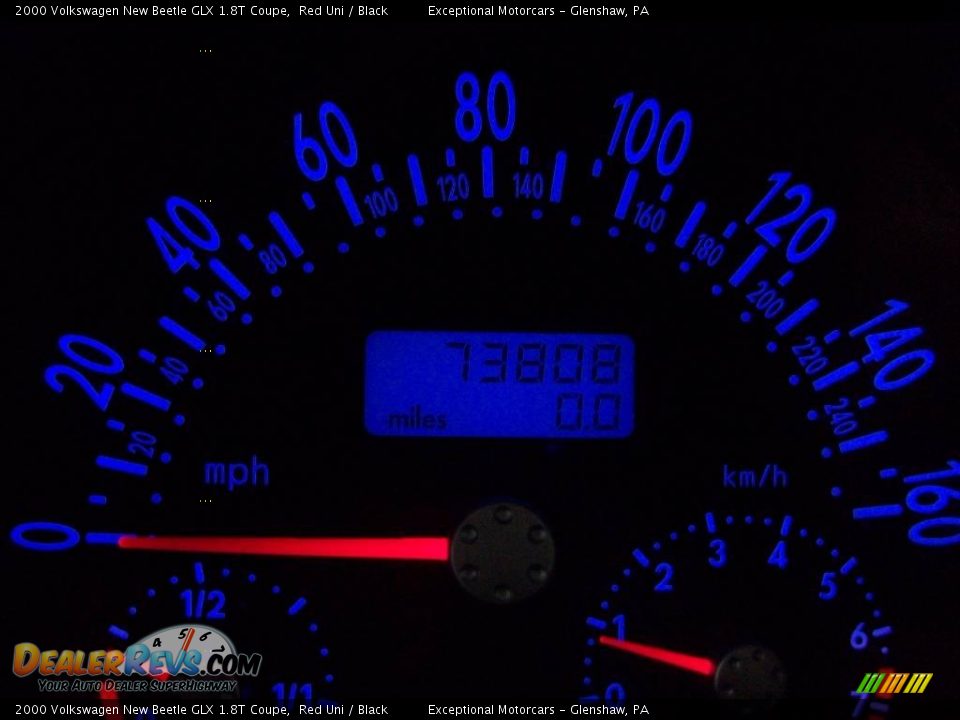 2000 Volkswagen New Beetle GLX 1.8T Coupe Red Uni / Black Photo #14