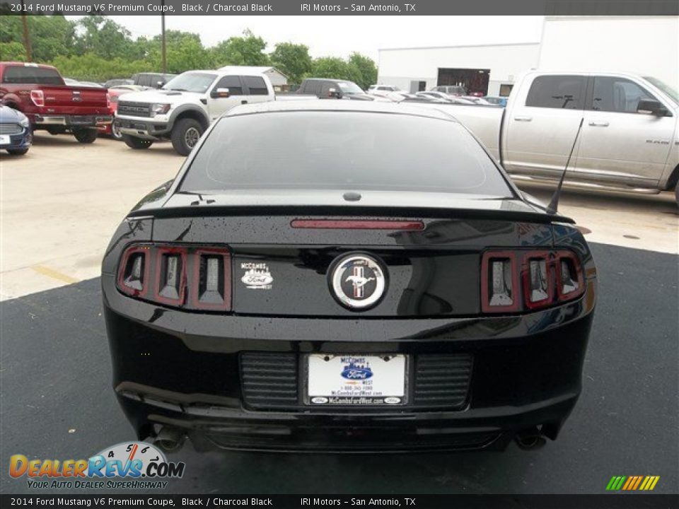 2014 Ford Mustang V6 Premium Coupe Black / Charcoal Black Photo #5