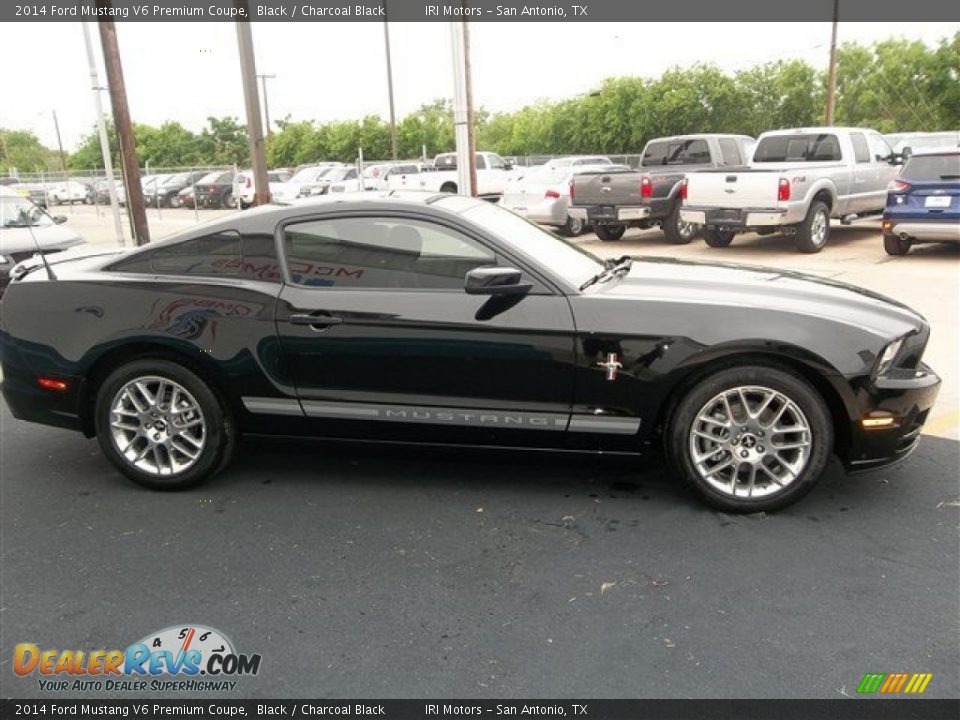 2014 Ford Mustang V6 Premium Coupe Black / Charcoal Black Photo #7