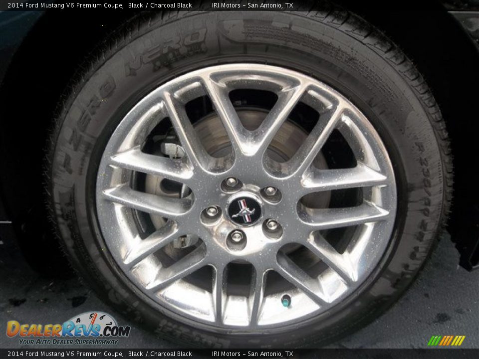 2014 Ford Mustang V6 Premium Coupe Black / Charcoal Black Photo #9