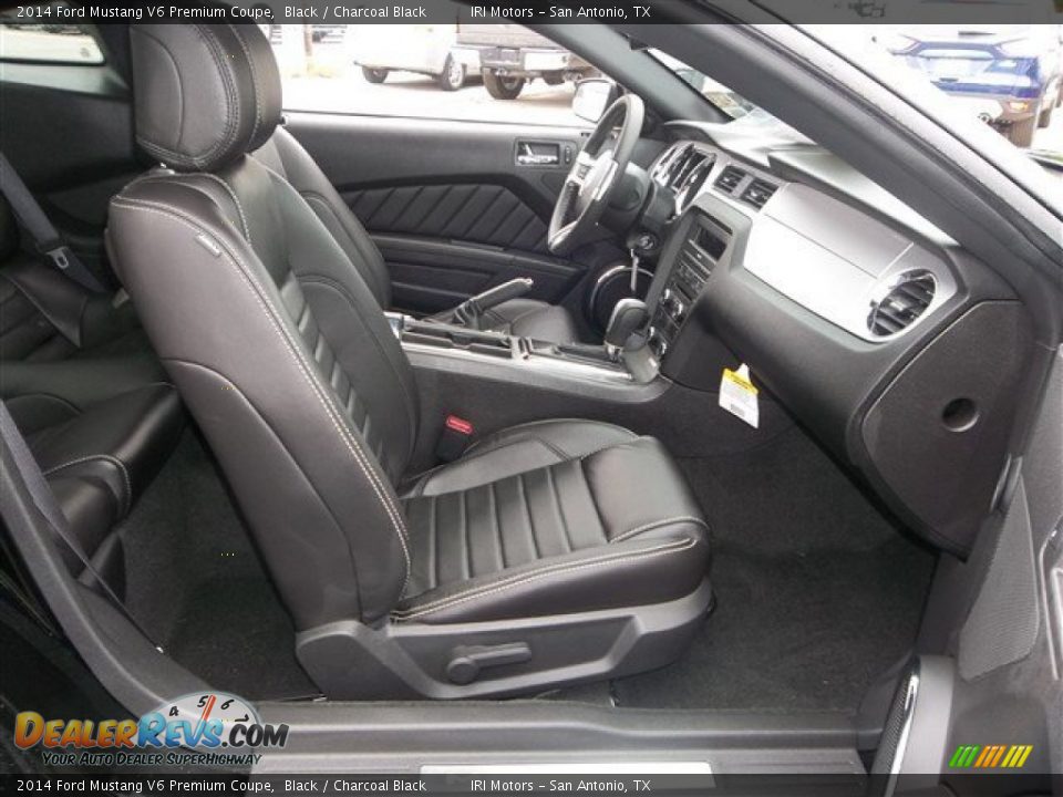 2014 Ford Mustang V6 Premium Coupe Black / Charcoal Black Photo #13