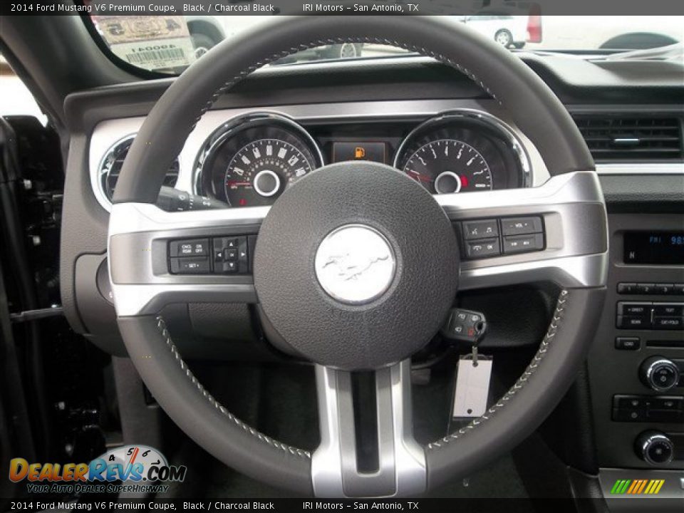 2014 Ford Mustang V6 Premium Coupe Black / Charcoal Black Photo #20