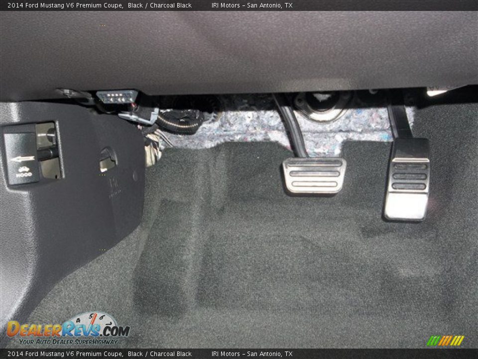 2014 Ford Mustang V6 Premium Coupe Black / Charcoal Black Photo #22