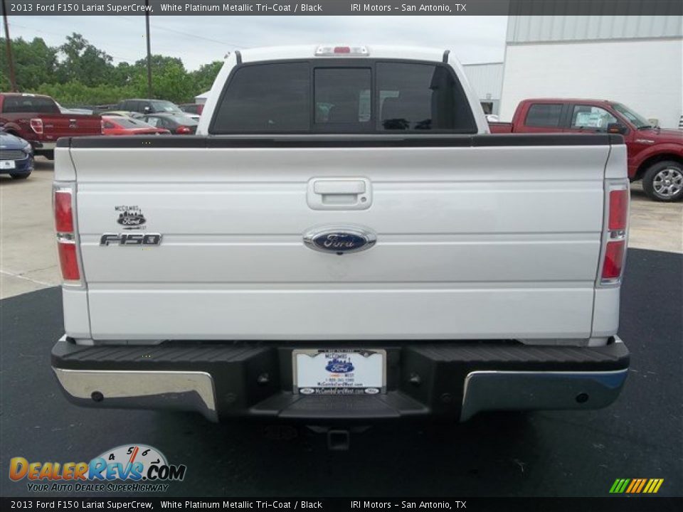 2013 Ford F150 Lariat SuperCrew White Platinum Metallic Tri-Coat / Black Photo #5
