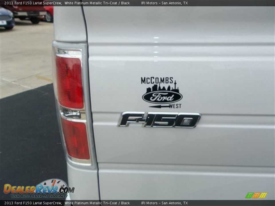 2013 Ford F150 Lariat SuperCrew White Platinum Metallic Tri-Coat / Black Photo #6