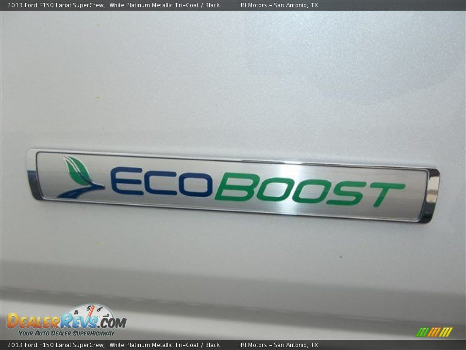 2013 Ford F150 Lariat SuperCrew White Platinum Metallic Tri-Coat / Black Photo #11