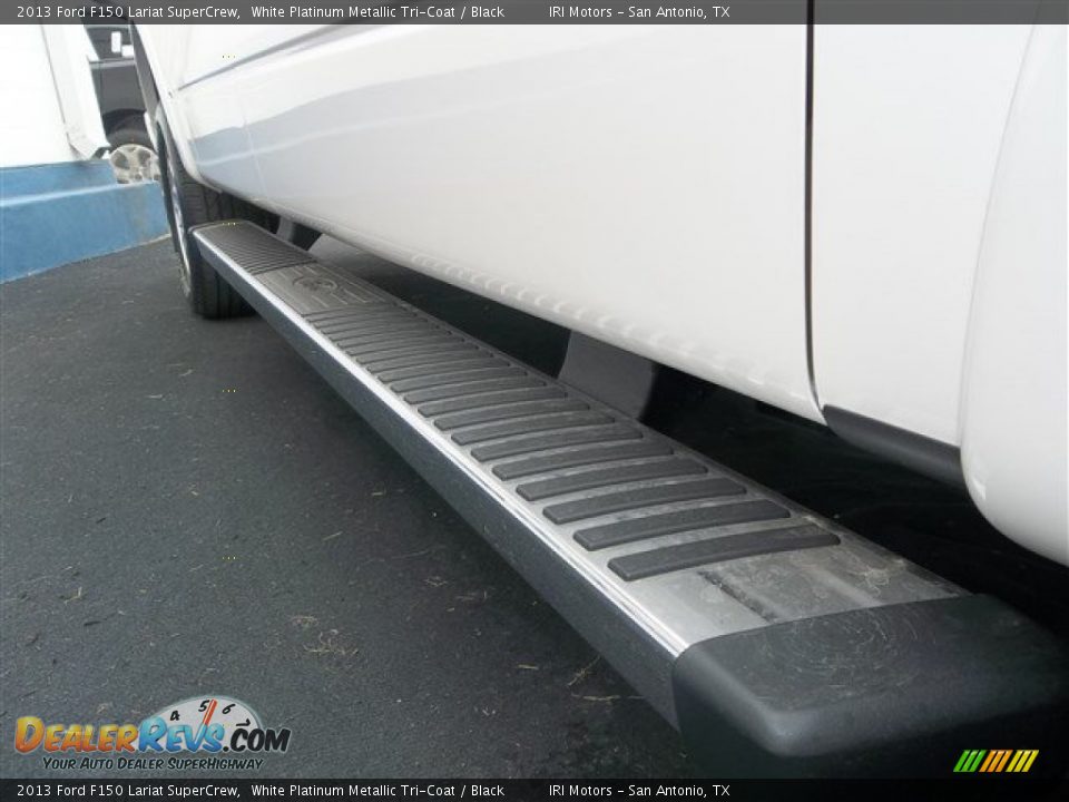2013 Ford F150 Lariat SuperCrew White Platinum Metallic Tri-Coat / Black Photo #13