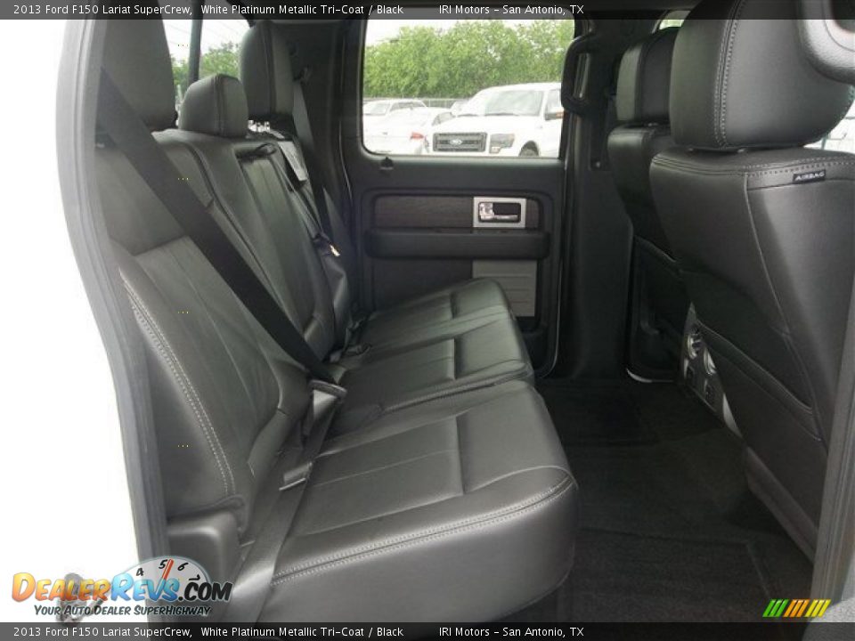 2013 Ford F150 Lariat SuperCrew White Platinum Metallic Tri-Coat / Black Photo #19