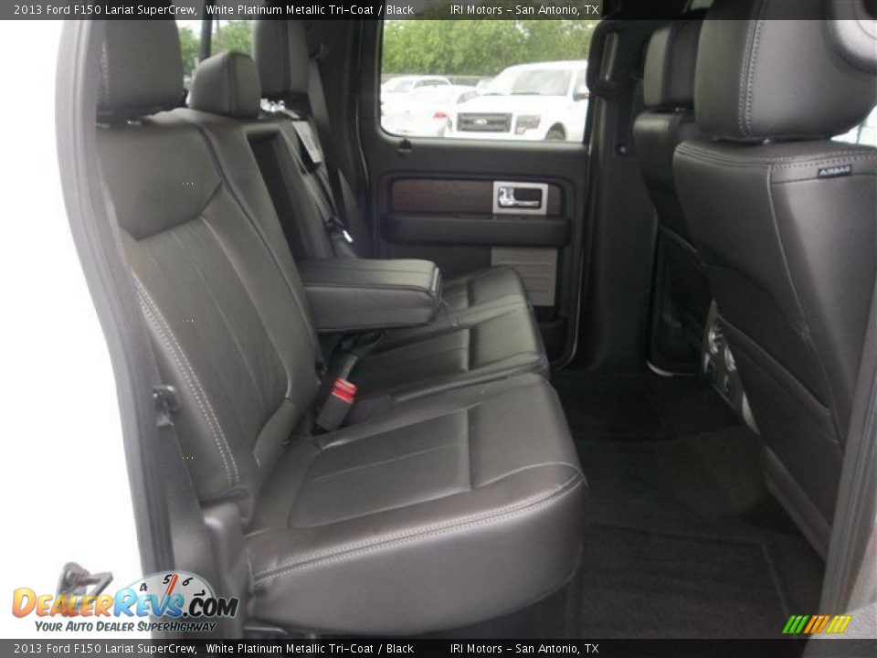2013 Ford F150 Lariat SuperCrew White Platinum Metallic Tri-Coat / Black Photo #20